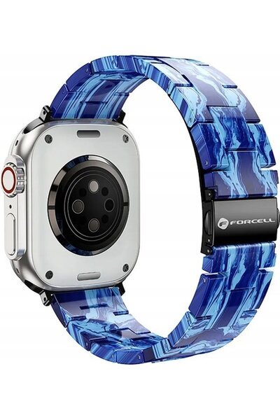 Forcell F-DESIGN FA04 Curea din rășină marmorată pentru APPLE Watch 42/44/45/...