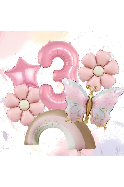 ÇITIPITISTORE Μπαλόνια για την εορτασμό των γενεθλίων με πεταλούδες, ουράνιο ...