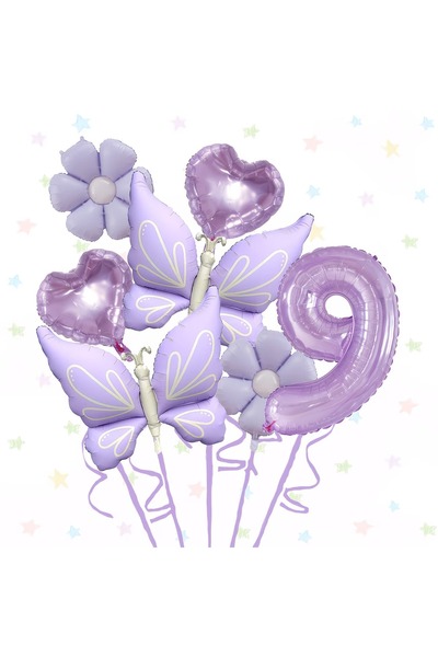 ÇITIPITISTORE Σετ γιορτής γενεθλίων με μπαλόνια από αλουμινόχαρτο σε σχήμα λι...