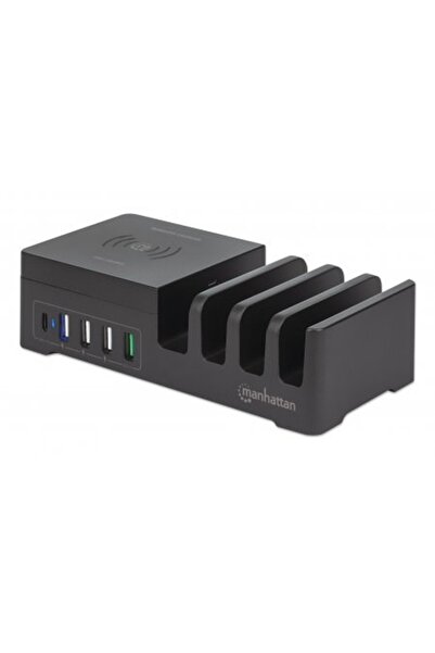 Other Stație de încărcare Manhattan cu 5 porturi + Qi 10W