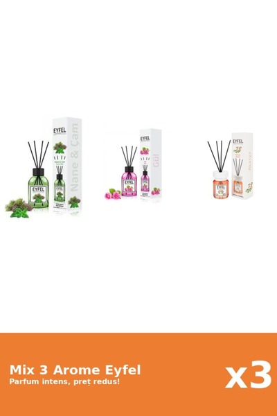 Eyfel Set 3 Mix Eyfel: 1x Acacia, 1x Pin Si Menta, 1x Trandafir
