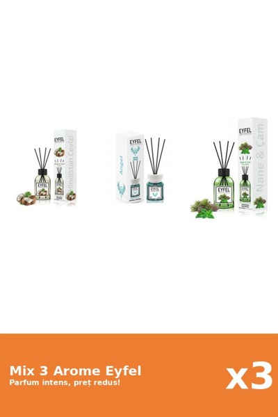 Eyfel Set 3 Mix Eyfel: 1x Angel, 1x Nuca De Cocos, 1x Pin Si Menta