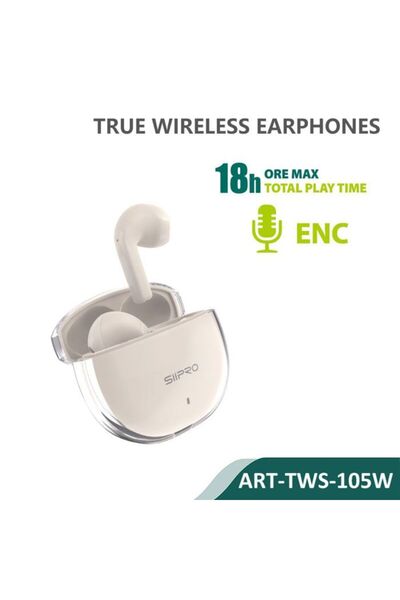 SiPro Siipro TWS ENC Wireless Earphones Cream (TWS-105W)
