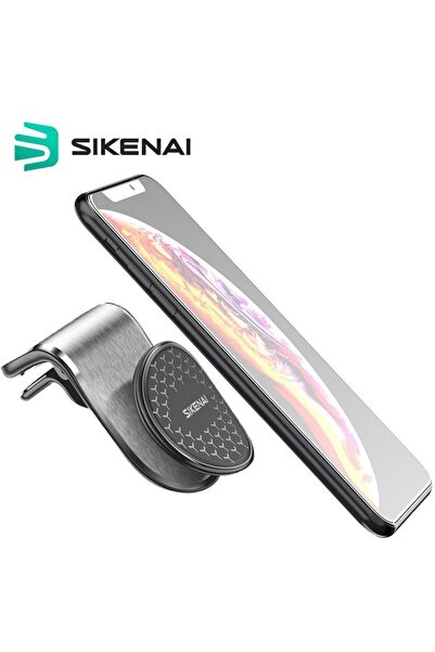 sikenai Rotary Magnetic Car Clip Silver (XO-32)