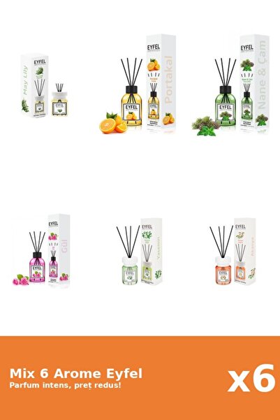 Eyfel Set 6 Mix Eyfel: 1x Acacia, 1x Iasomie, 1x Lacramioare, 1x Pin Si Menta...