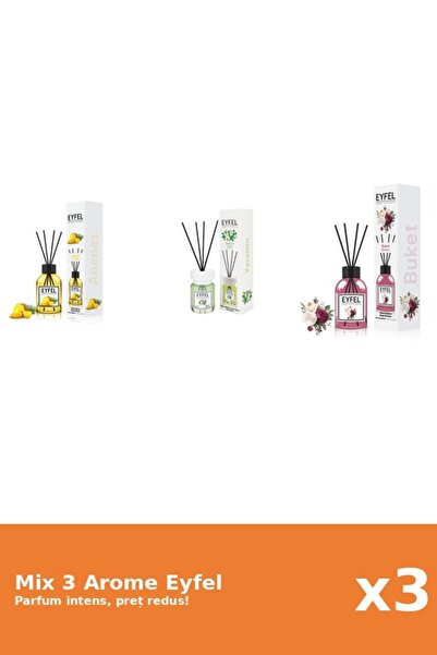 Eyfel Set 3 Mix Eyfel: 1x Ananas, 1x Bouquet, 1x Iasomie
