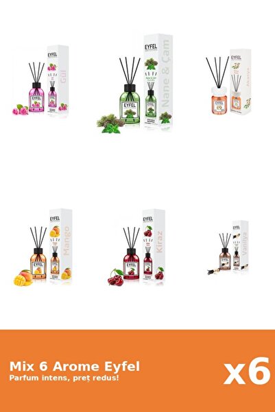 Eyfel Set 6 Mix Eyfel: 1x Acacia, 1x Cirese, 1x Mango, 1x Pin Si Menta, 1x Tr...