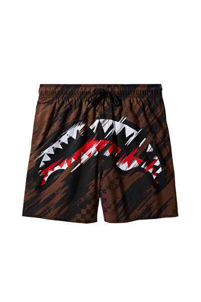 Sprayground Σορτς μαγιό με σχέδιο γκραντζ L " (Smeared grunge swim shorts L) ...