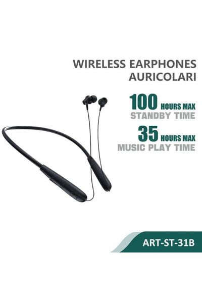 SiPro Siipro Wireless Sport Earphones Bluetooth Magnetic Black (ST-31B)