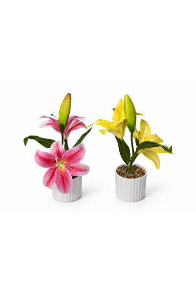 OEM Ghiveci cu crini artificiali, plantă decorativă, design realist, interior...