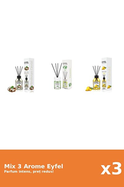 Eyfel Set 3 Mix Eyfel: 1x Ananas, 1x Iasomie, 1x Nuca De Cocos