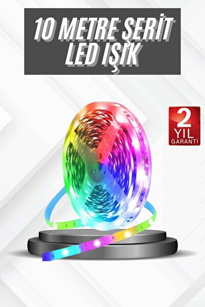 NW NessiWorld RGB Şerit Led 10 Metre Led Işık Kumanda ile Kontrol RGB