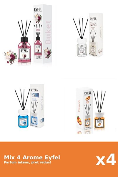 Eyfel Set 4 Mix Eyfel: 1x Bouquet, 1x Bumbac, 1x Cool Water, 1x Piersica