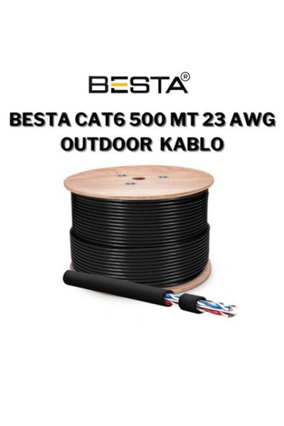 AnkaVerse CAT6 500MT 23AWG OUTDOOR SİYAH IP KAMERA KABLOSU