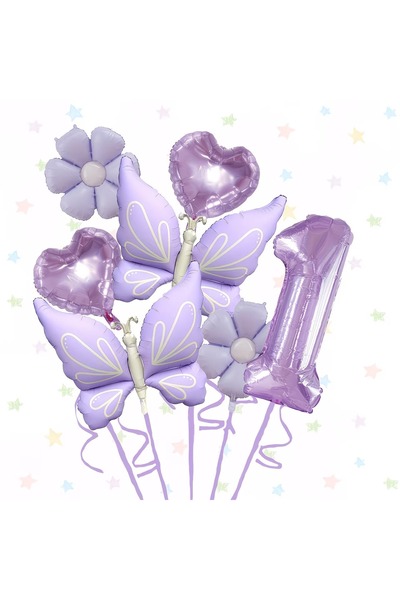 ÇITIPITISTORE Σετ γιορτής γενεθλίων με μπαλόνια από αλουμινόχαρτο σε σχήμα λι...