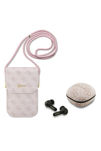Guess Wireless Earbuds TWS and Crossbody Bag Pink