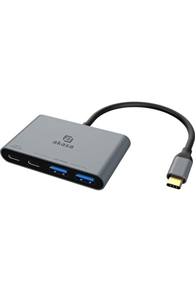 Akasa Hub USB-C cu 2x Type-C + 2x USB 3.2 Type-A