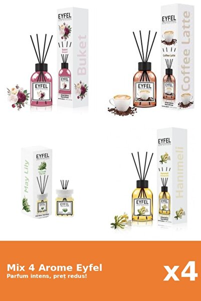 Eyfel Set 4 Mix Eyfel: 1x Bouquet, 1x Cafea, 1x Lacramioare, 1x Mana Maicii D...