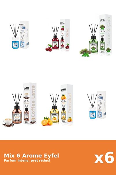 Eyfel Set 6 Mix Eyfel: 1x Cafea, 1x Cirese, 2x Cool Water, 1x Pin Si Menta, 1...