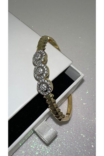 GLARE JEWELRY CO سوار من الفولاذ المقاوم للصدأ طراز At say مزين بحجر الزركون ...