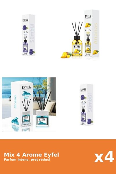 Eyfel Set 4 Mix Eyfel: 1x Ananas, 1x Ocean, 2x Zambile