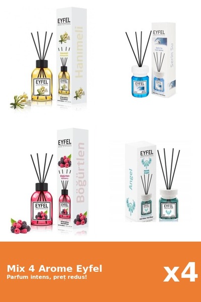 Eyfel Set 4 Mix Eyfel: 1x Angel, 1x Cool Water, 1x Fructe De Padure, 1x Mana ...