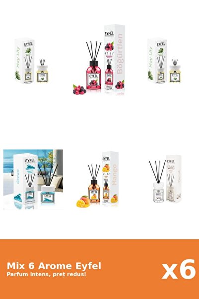 Eyfel Set 6 Mix Eyfel: 1x Bumbac, 1x Fructe De Padure, 2x Lacramioare, 1x Man...