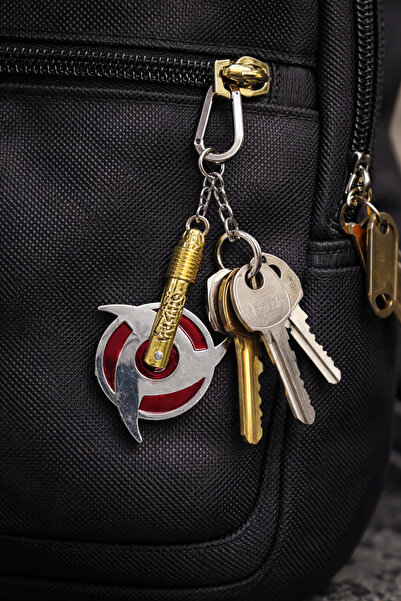 HER ŞEY NOTA www.herseynota.com Naruto Sharingan Movable Metal Keychain Red P...