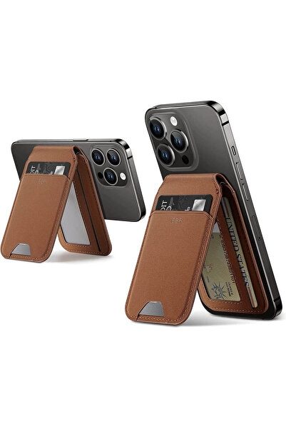 ESR HaloLock MagSafe Πορτοφόλι από Vegan Δέρμα με Αναδιπλούμενη Βάση, Καφέ Σουέτ