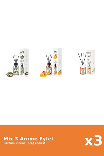 Eyfel Set 3 Mix Eyfel: 1x Acacia, 1x Mango, 1x Nuca De Cocos