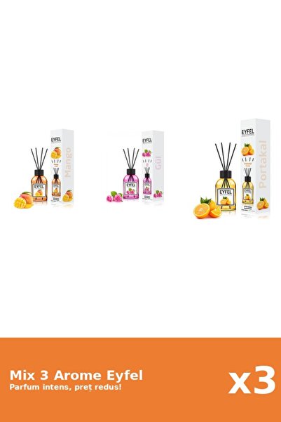 Eyfel Set 3 Mix Eyfel: 1x Mango, 1x Portocala, 1x Trandafir