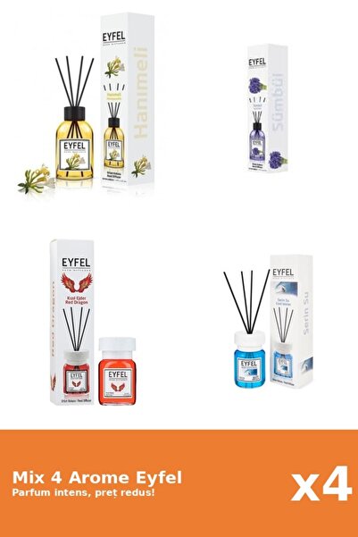 Eyfel Set 4 Mix Eyfel: 1x Cool Water, 1x Mana Maicii Domnului, 1x Red Dragon,...