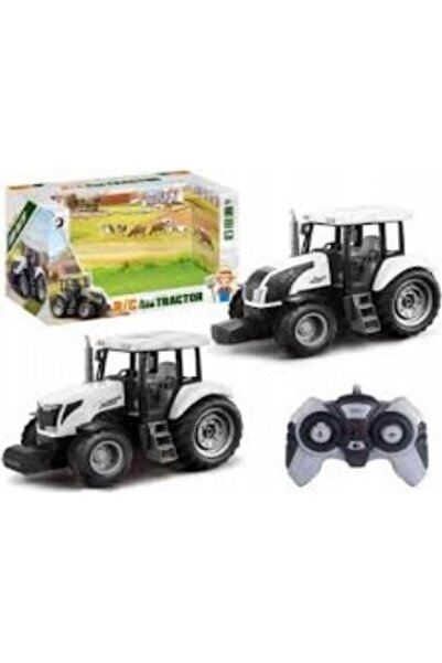 LeanToys Tractor RC telecomandat 2.4G cu sunete, alb