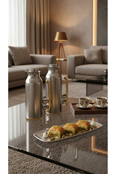 Generic طقم ترامس شاي و قهوة 1 لتر/ 750مل