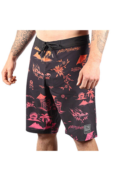 Fasthouse HIDEOUT BOARDSHORTS 21 " ΜΑΥΡΟ/ΡΟΖ 30