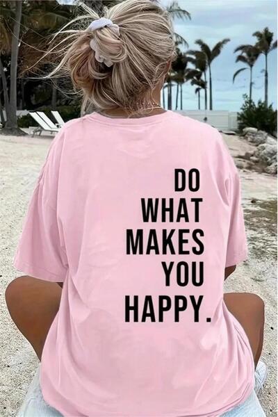 Oksit Unisex μπλουζάκι με στάμπα με λαιμόκοψη που σε κάνει χαρούμενο