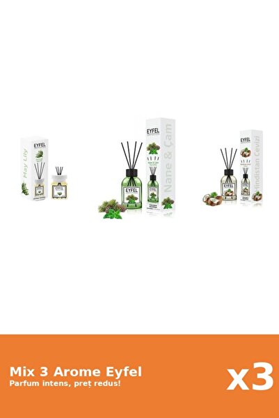 Eyfel Set 3 Mix Eyfel: 1x Lacramioare, 1x Nuca De Cocos, 1x Pin Si Menta
