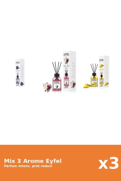 Eyfel Set 3 Mix Eyfel: 1x Ananas, 1x Bouquet, 1x Zambile