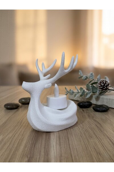 ARKlife 3D Electronic Dekoratif Geyik Figürlü Tekli Tealight Led Mumluk Seti ...