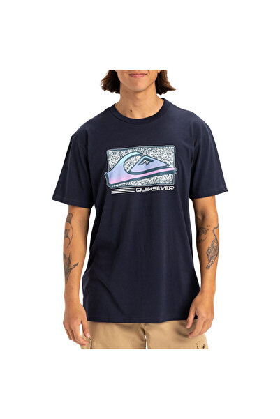 Quiksilver Ρετρό Μπλουζάκι με Εφέ Ξεθωριάσματος Σκούρο Ναυτικό Μπλε Μ