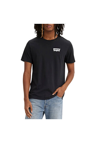 Levis ΓΡΑΦΙΚΟ ΜΠΛΟΥΖΑΚΙ ΜΕ ΣΤΡΟΓΓΥΛΗ ΛΑΙΜΟΥΡΑ ΜΑΥΡΟ XL