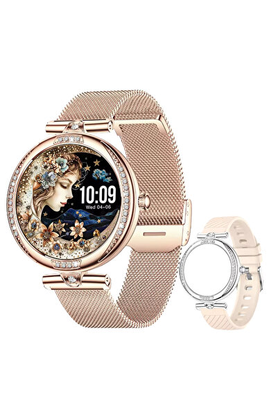 Lumaudio Infinity γυναικείο smartwatch με ρουμανικό μενού και πέτρες ζιργκόν