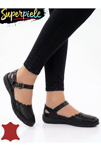 ANGEL BLUE Γυναικείες μπαλαρίνες, από μαλακό φυσικό δέρμα με βέλκρο, εύκαμπτη...