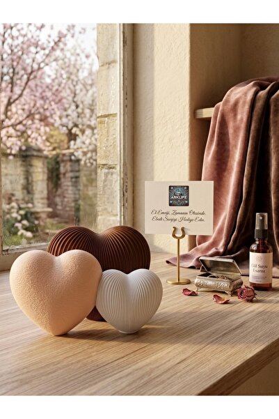 Decorative 3-Piece Heart Trinket Set - Gift Minimalist Home Accessory And Table Top Decor