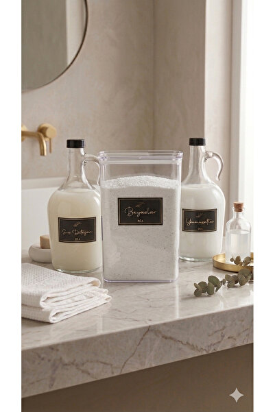 Dia 3’lü Lüks Banyo Düzenleyici Set - 1500 ML Cam Sıvı Deterjan ve Yumuşatıcı...