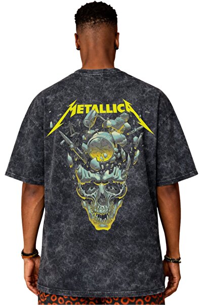 SEVBANO Design Metallica Rock Metal Music Band Tricou unisex supradimensionat...