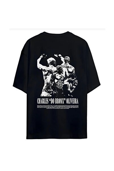 SVART WEAR Charles Oliveira Baskılı Unisex Oversize T-Shirt
