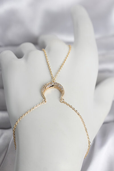 Skygo Ieg ™   Brass Gold Color Crescent Model Zircon Stone Women's Shahmeran ...