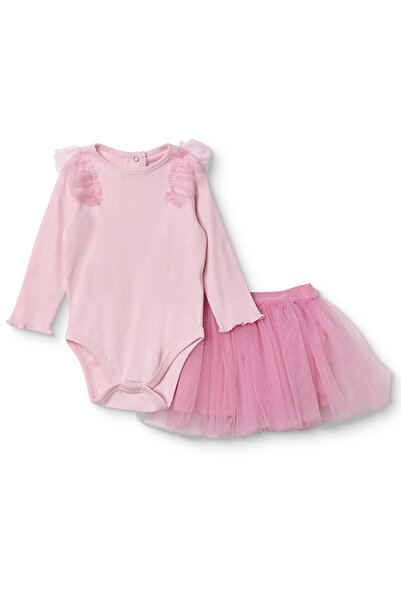 ebebek Hello Baby HelloBaby Kız Bebek Bluz-Etek Çıtçıtlı Bisiklet Yaka Uzun Kol