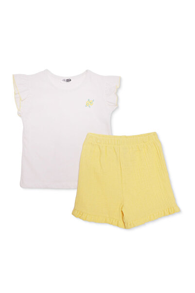 ebebek Hello Baby HelloBaby Kız Bebek Bluz-Şort Bisiklet Yaka Short Sleeve Reçme
